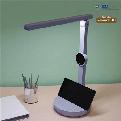 Lampu LED meja dengan jam