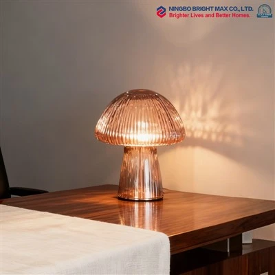 Lampu Meja Kaca Jamur